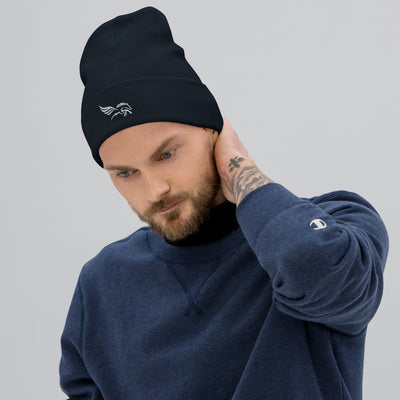 Dark Color Embroidered Percy Beanie